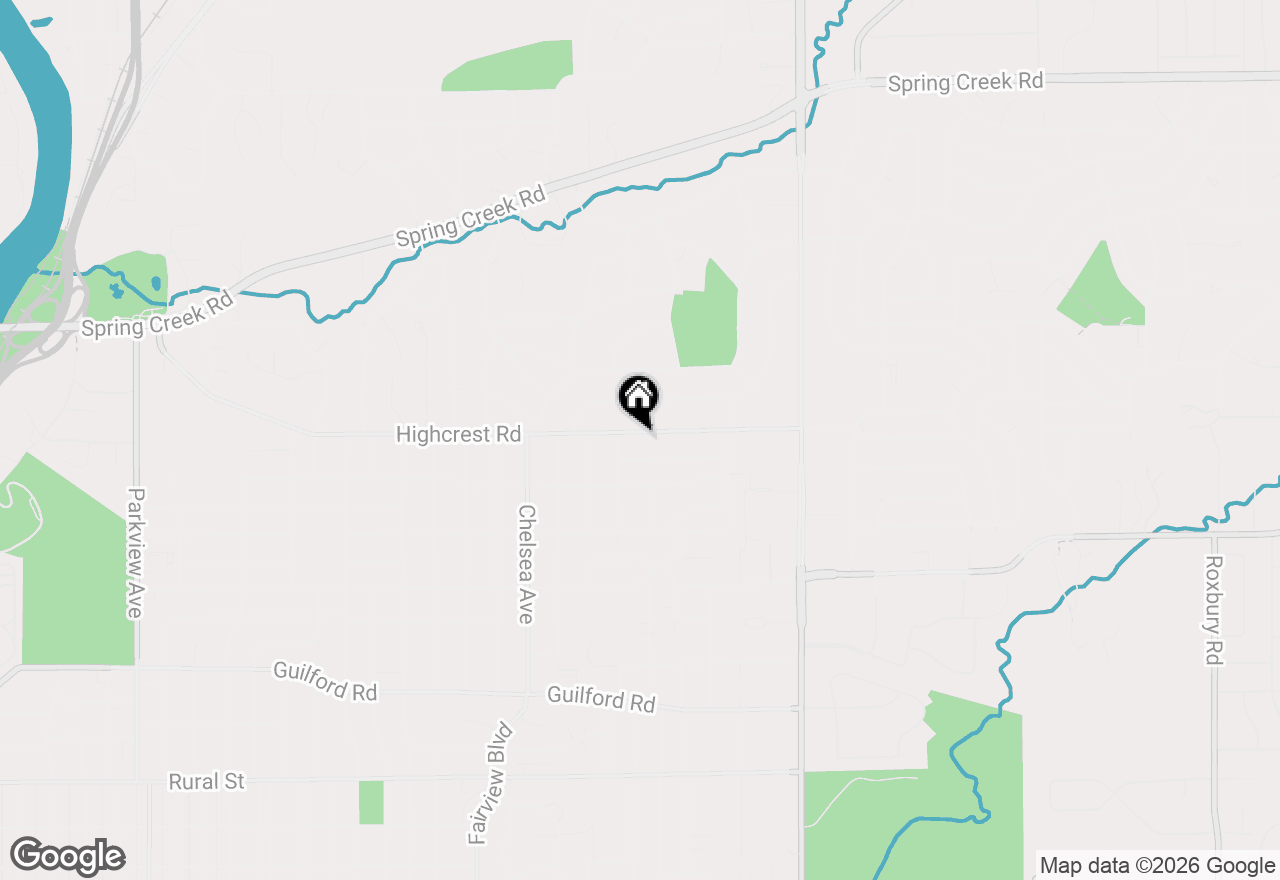 Map of 4007 Highcrest Road, Rockford, IL 61107