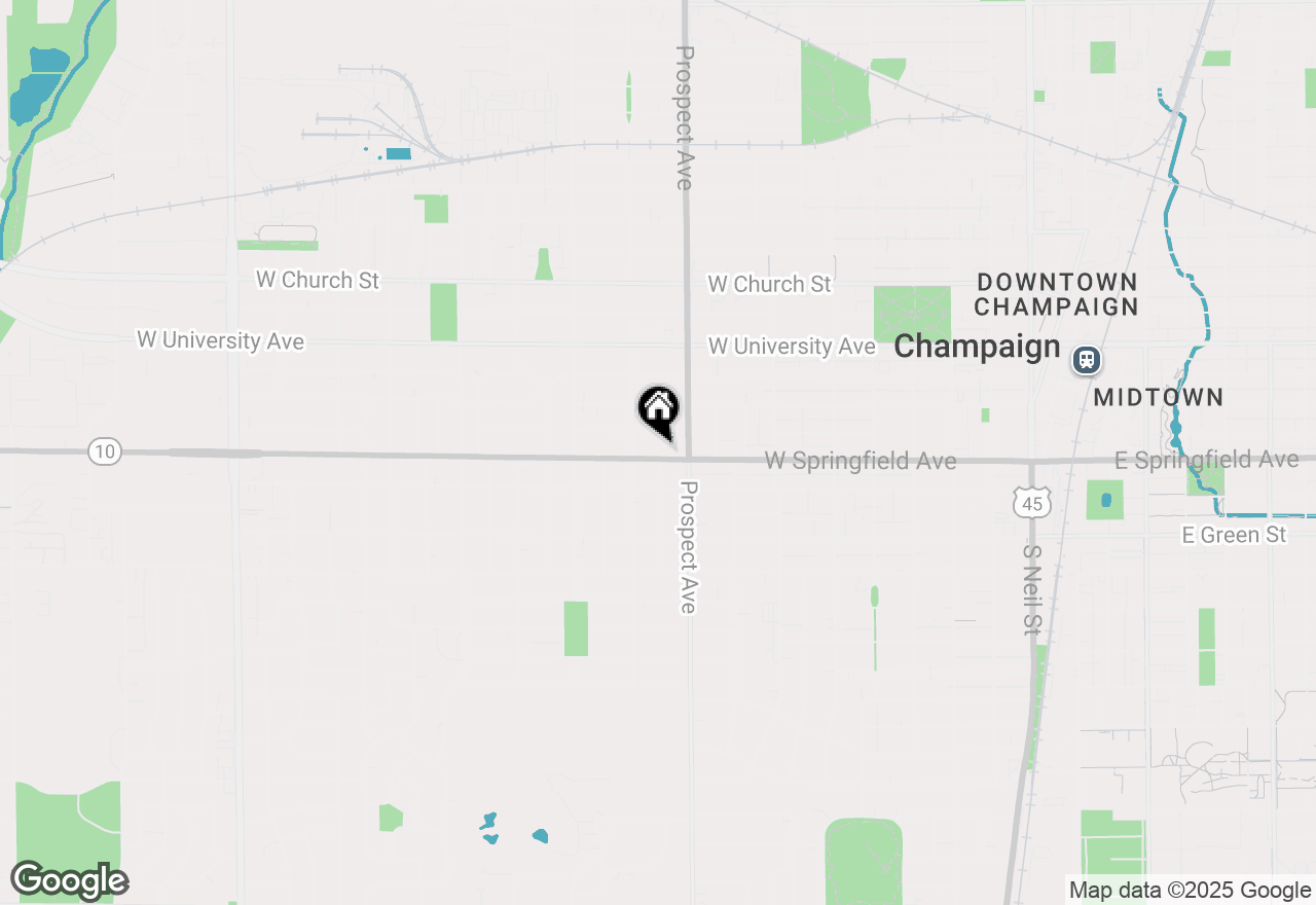 Map of 910 W Springfield Avenue, Champaign, IL 61821