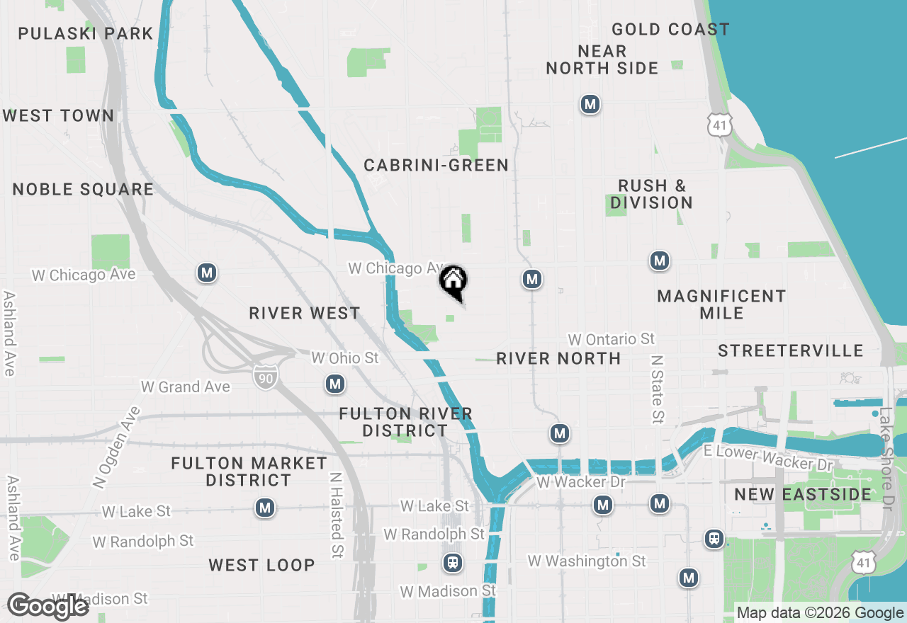 Map of 451 W Huron Street #502, Chicago, IL 60654