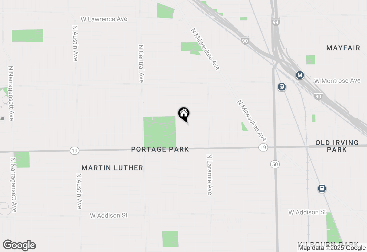 Map of 5331 W Warner Avenue, Chicago, IL 60641