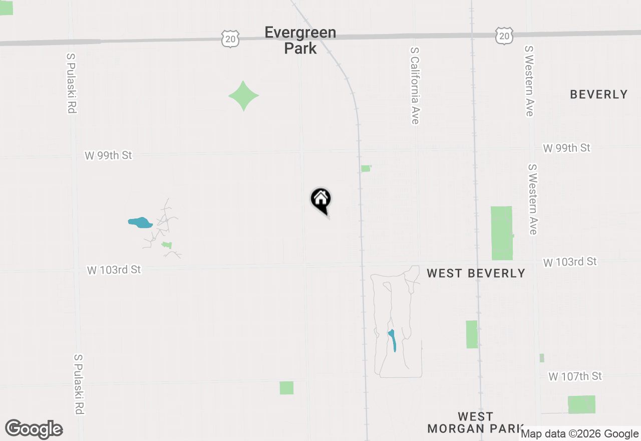 Map of 3133 W 101st Street, Evergreen Park, IL 60805