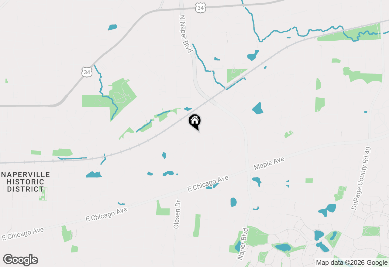 Map of 6S115 New Castle Road, Naperville, IL 60540