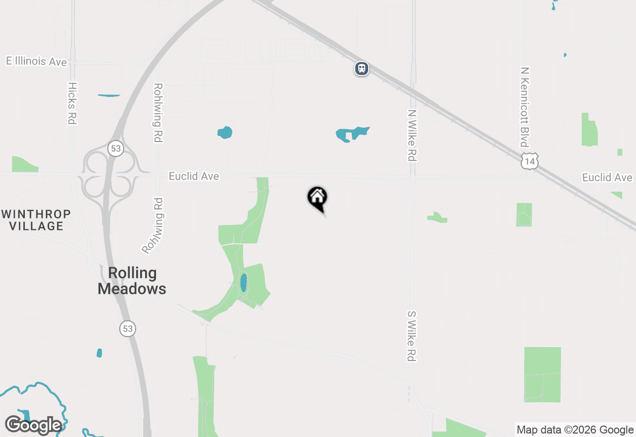 Map of 2311 Bluebird Lane, Rolling Meadows, IL 60008