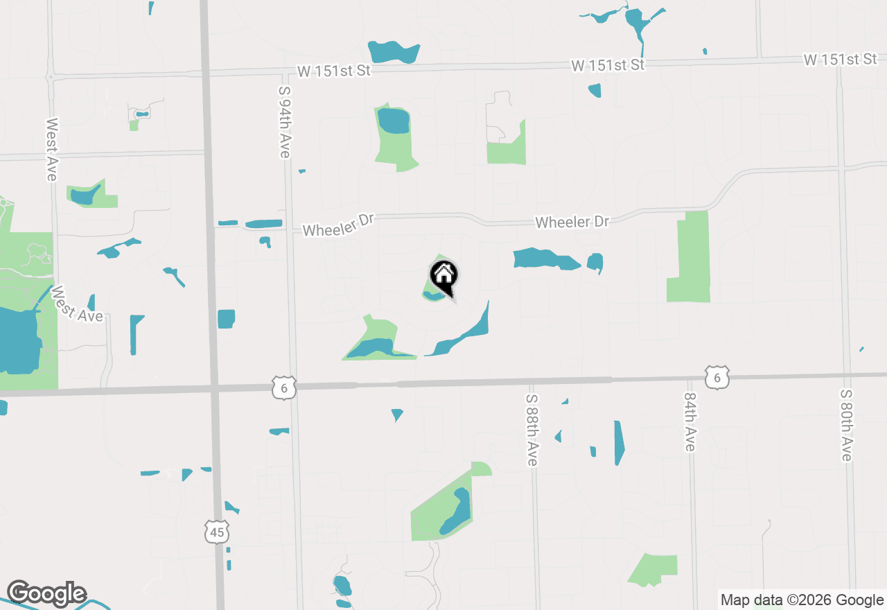 Map of 9040 Frances Lane, Orland Park, IL 60462