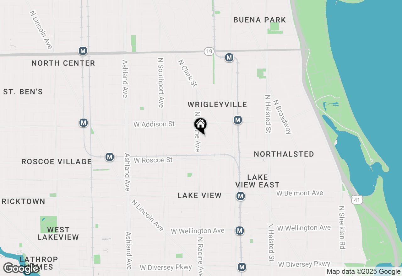 Map of 3513 N Racine Avenue #2E, Chicago, IL 60657