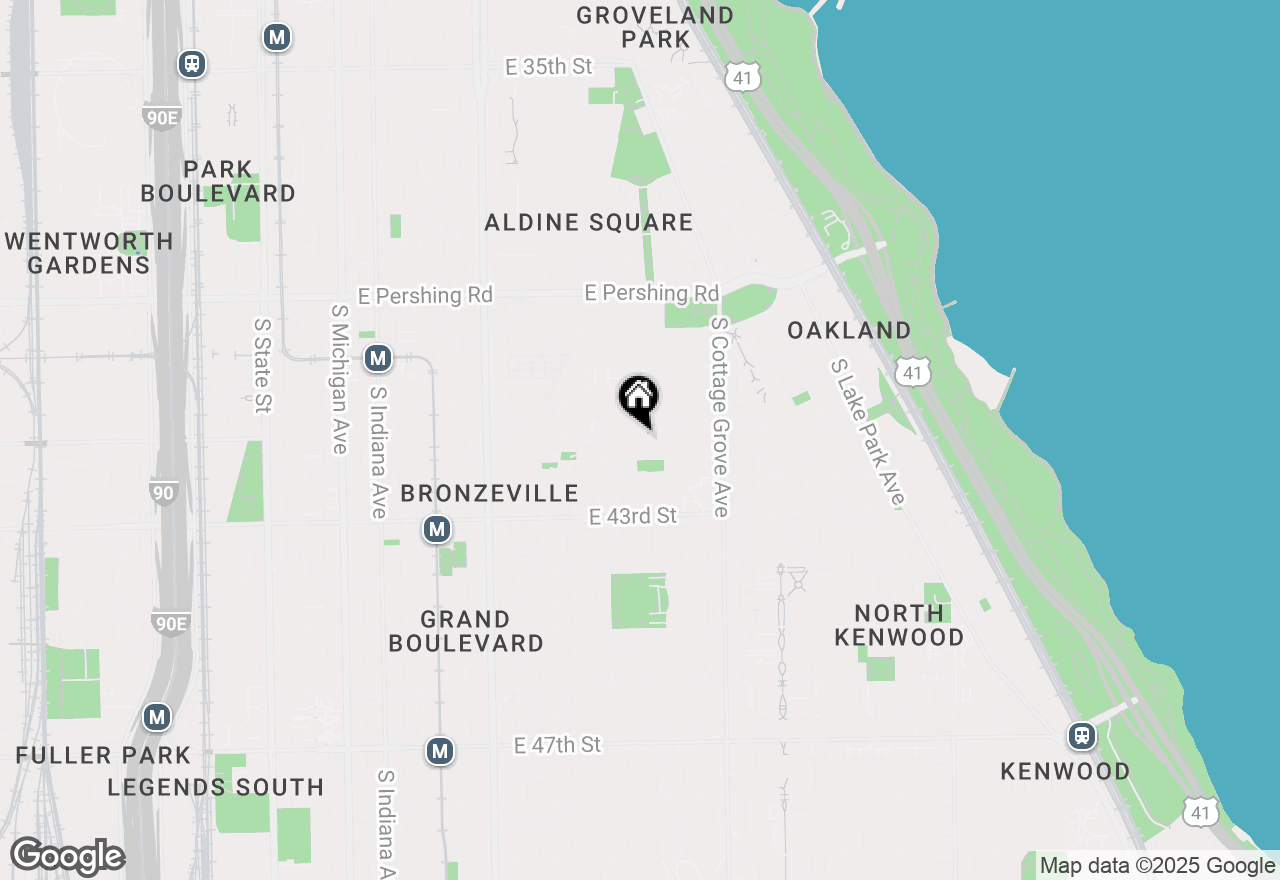 Map of 633 E Bowen Avenue #1E, Chicago, IL 60653