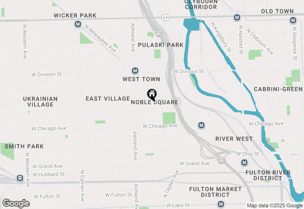 Map of 1444 W Walton Street #1, Chicago, IL 60642