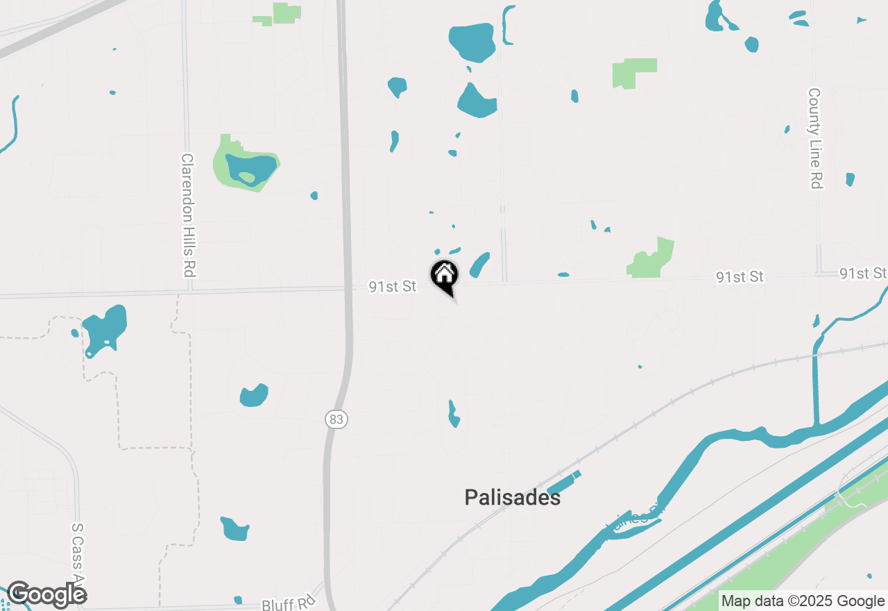 Map of 9127 W Falling Waters Drive, Burr Ridge, IL 60527