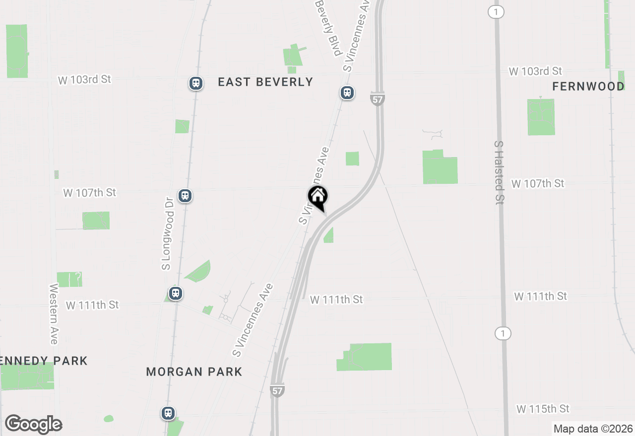Map of 1431 W 108th Street #D, Chicago, IL 60643