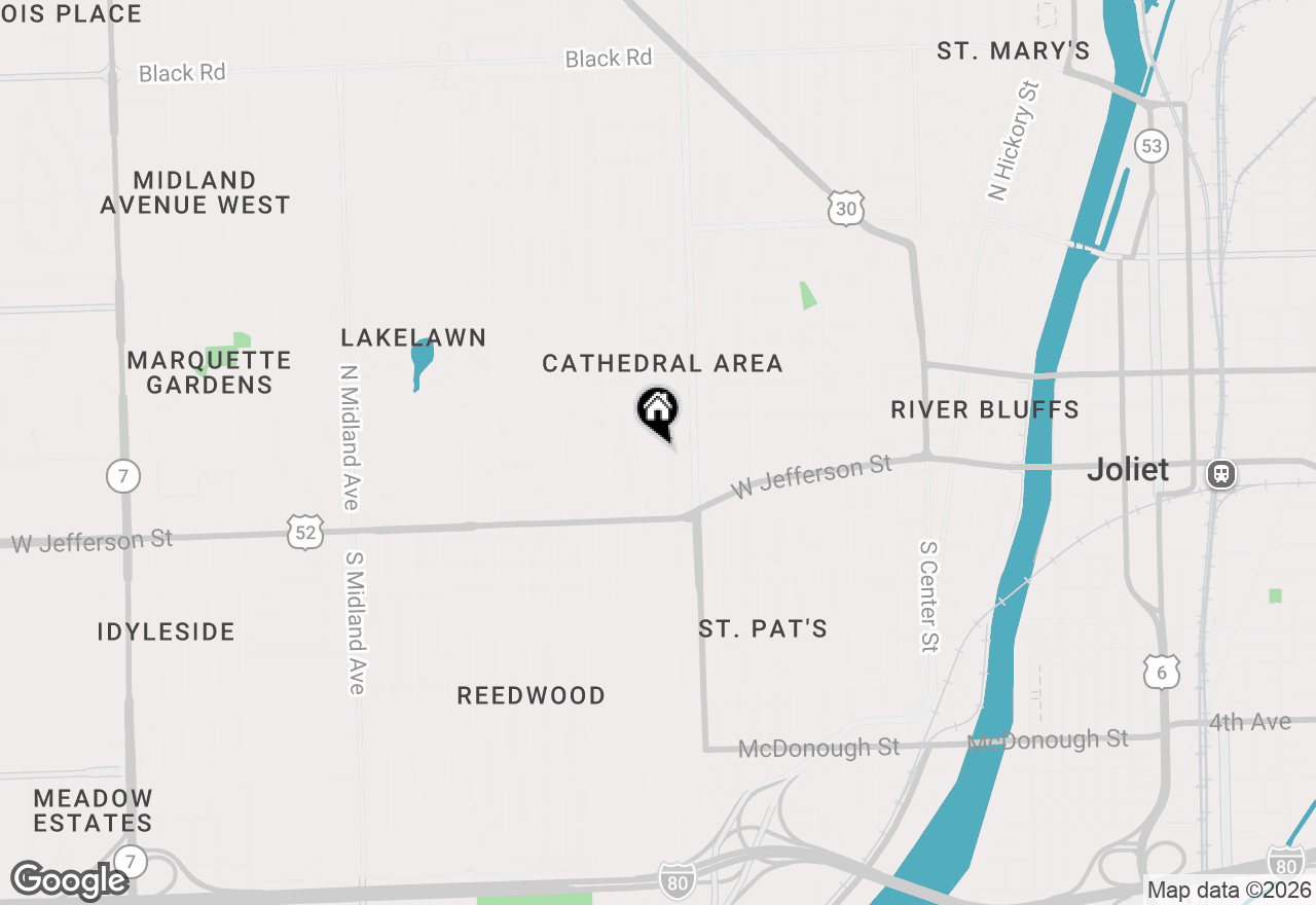 Map of 813 Richmond Street, Joliet, IL 60435