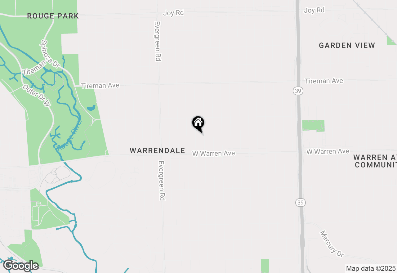 Map of 7320 Westwood Street, Detroit, MI 48228