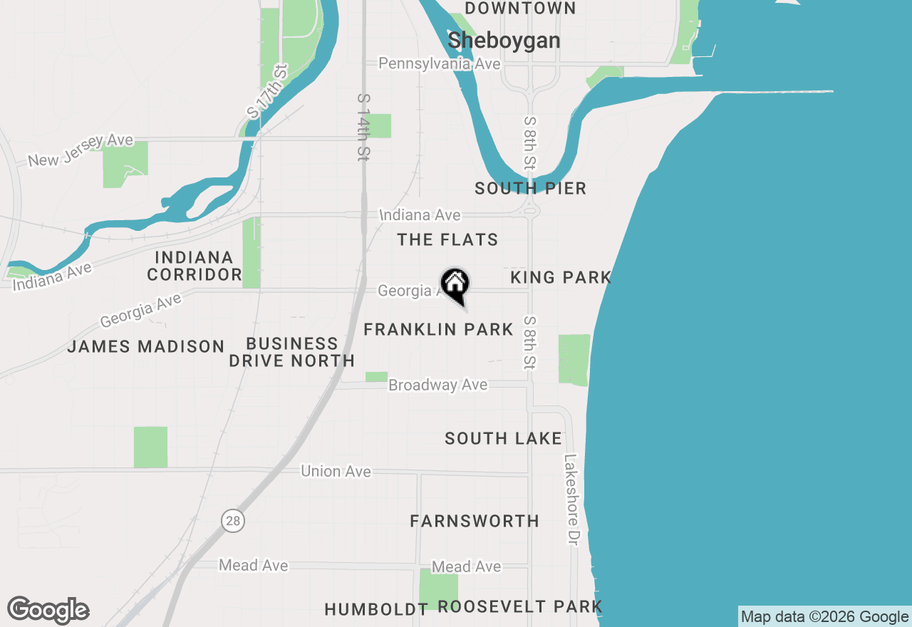 Map of 1433 S 11th St, Sheboygan, WI 53081