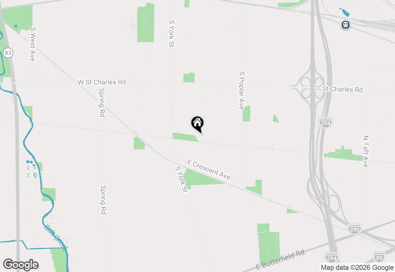 Map of 170 E South Street, Elmhurst, IL 60126