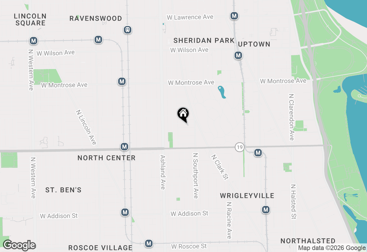 Map of 1441 W Warner Avenue #1, Chicago, IL 60613