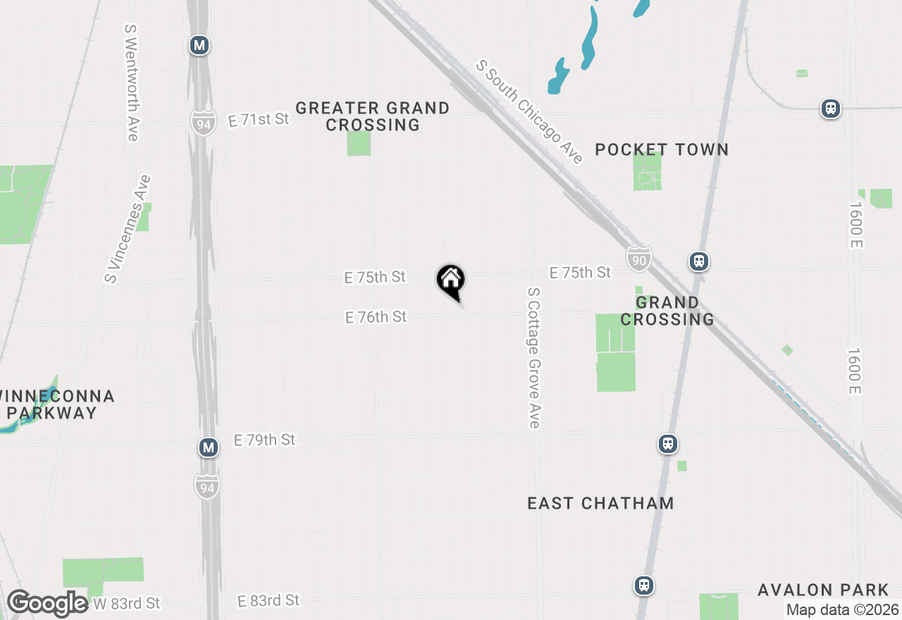 Map of 7554 S Saint Lawrence Avenue, Chicago, IL 60619