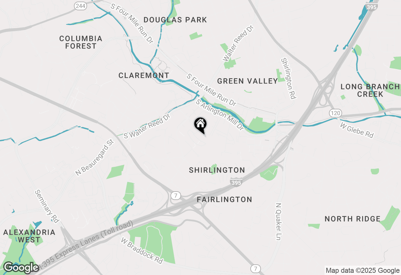 Map of 2911 S Woodley Street #2, Arlington, VA 22206