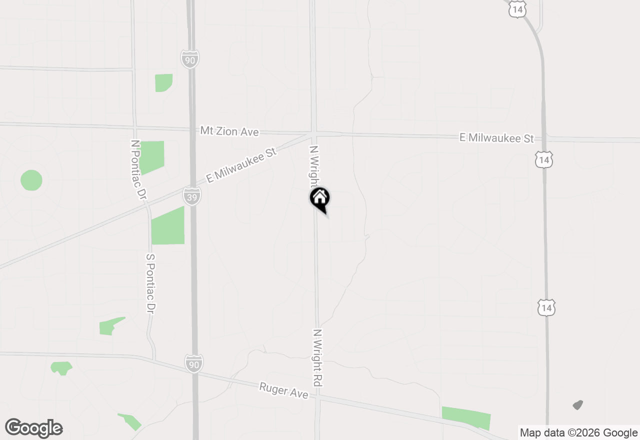 Map of 842 N Wright Road, Janesville, WI 53546