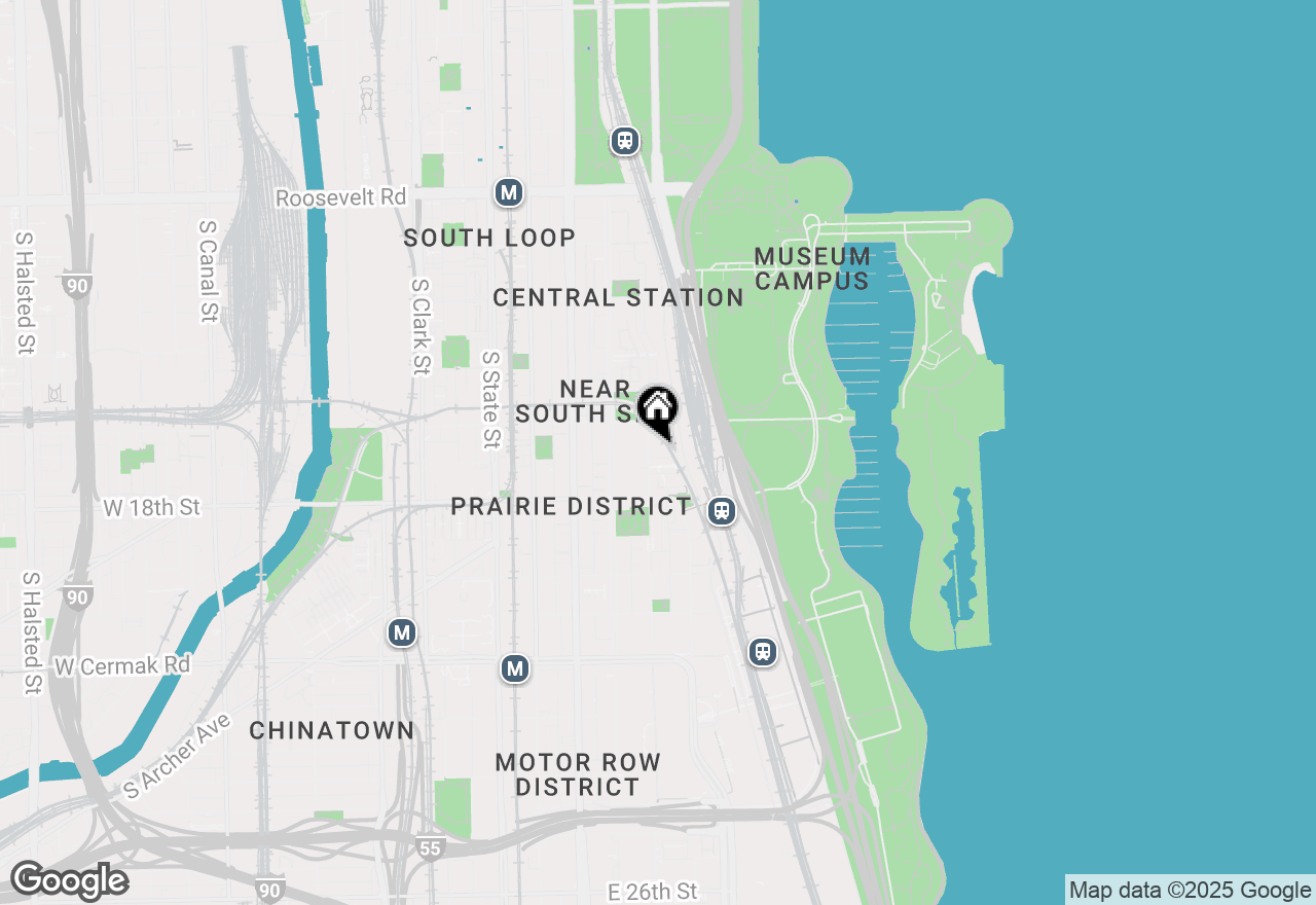 Map of 1629 S Prairie Avenue #2405, Chicago, IL 60616