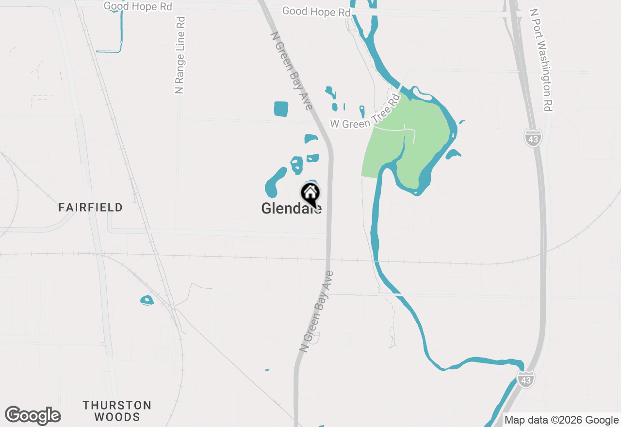 Map of 6463 N Garden Grove Ln, Glendale, WI 53209