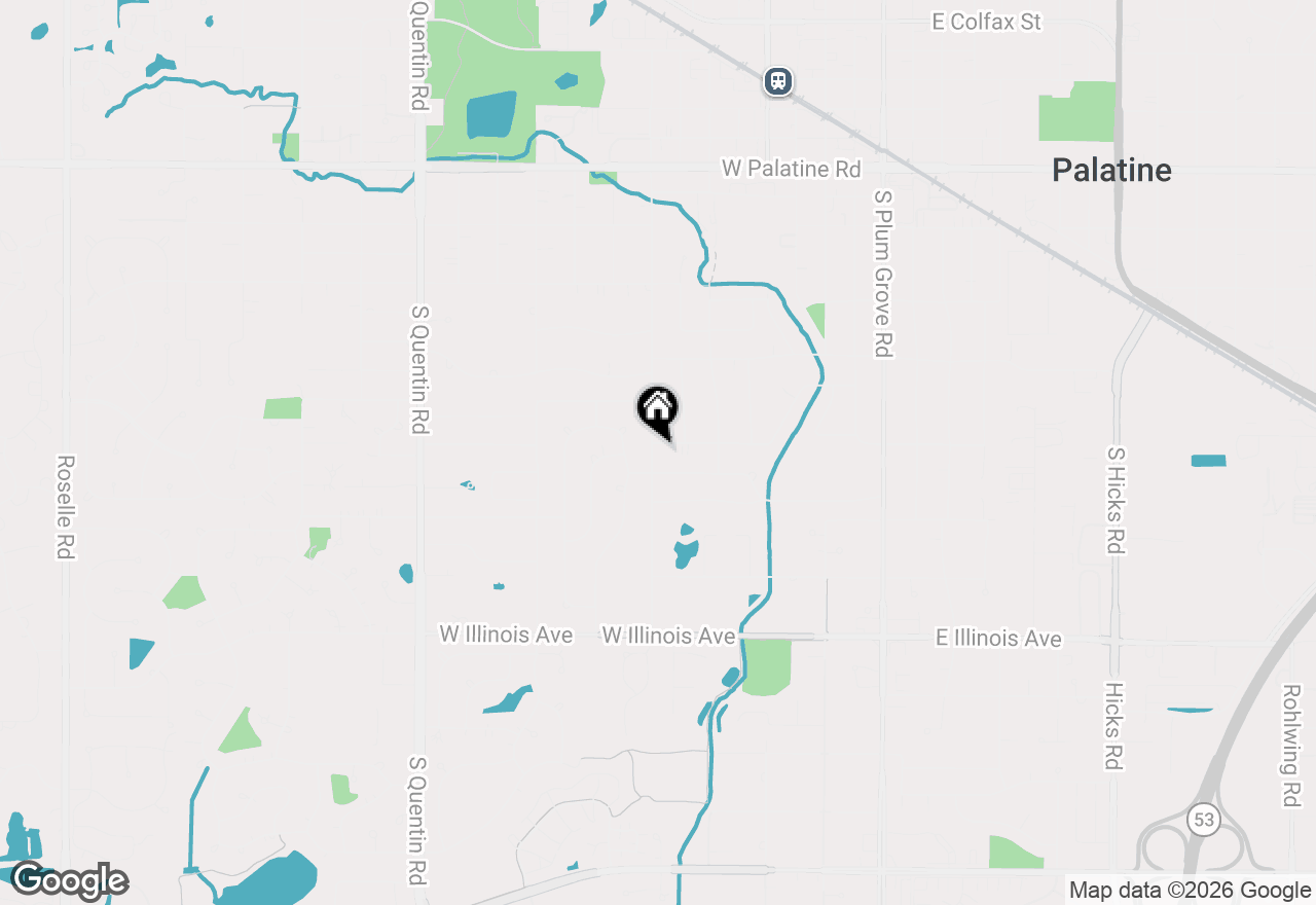Map of 363 W Glade Road, Palatine, IL 60067