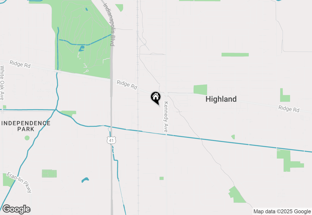 Map of 2714 Clough Avenue, Highland, IN 46322