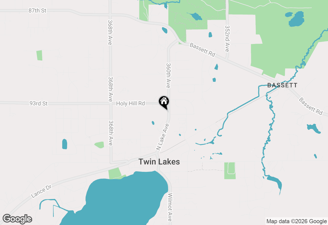 Map of 517 N Lake Ave, Twin Lakes, WI 53181