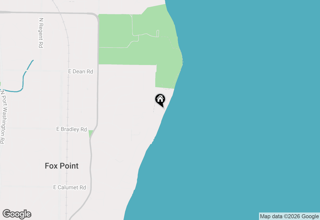 Map of 8064 N Beach Dr, Fox Point, WI 53217