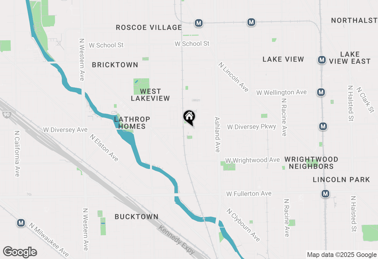 Map of 1735 W Diversey Parkway #102, Chicago, IL 60614