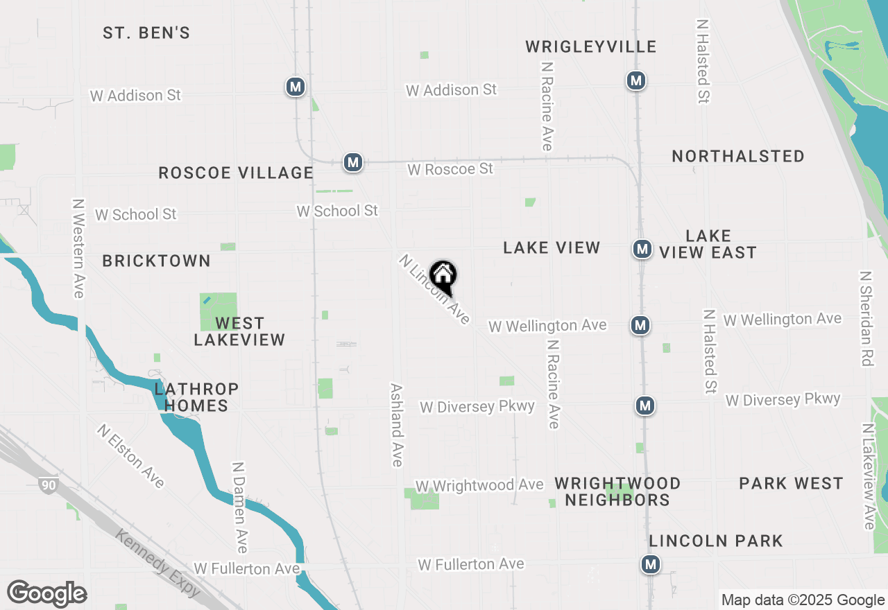 Map of 3056 N Lincoln Avenue #1, Chicago, IL 60657