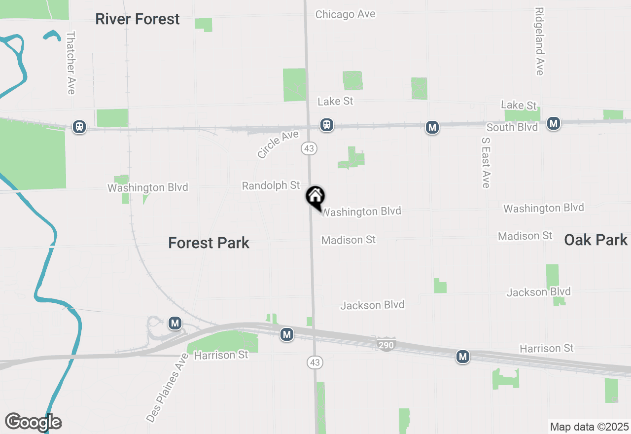 Map of 405 S Maple Avenue #3, Oak Park, IL 60302