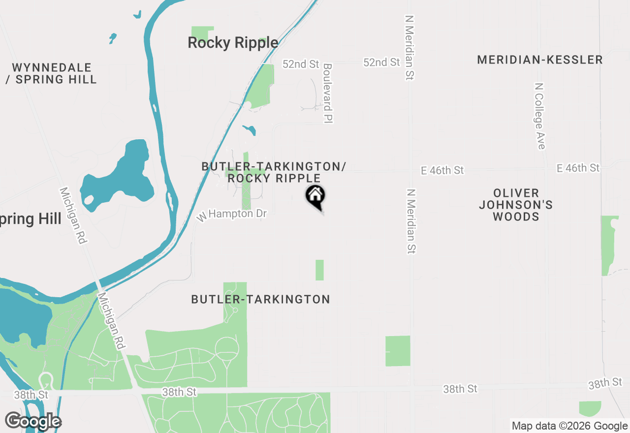 Map of 331 W Hampton Drive, Indianapolis, IN 46208