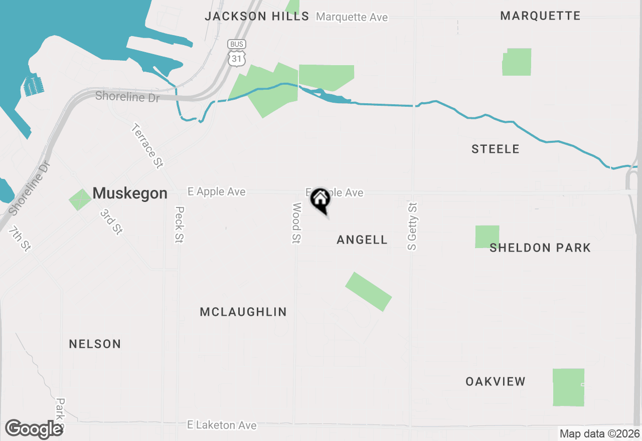 Map of 1094 Williams Street, Muskegon, MI 49442