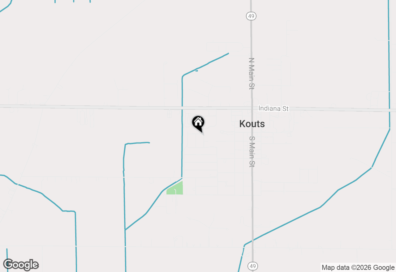 Map of 401 S Sutton Avenue, Kouts, IN 46347