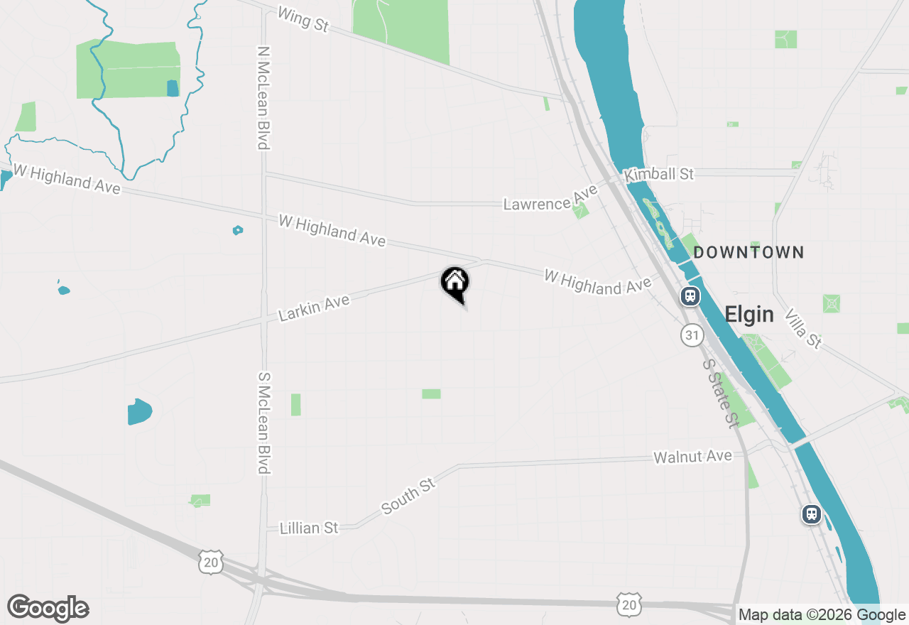 Map of 26 Monroe Avenue, Elgin, IL 60123