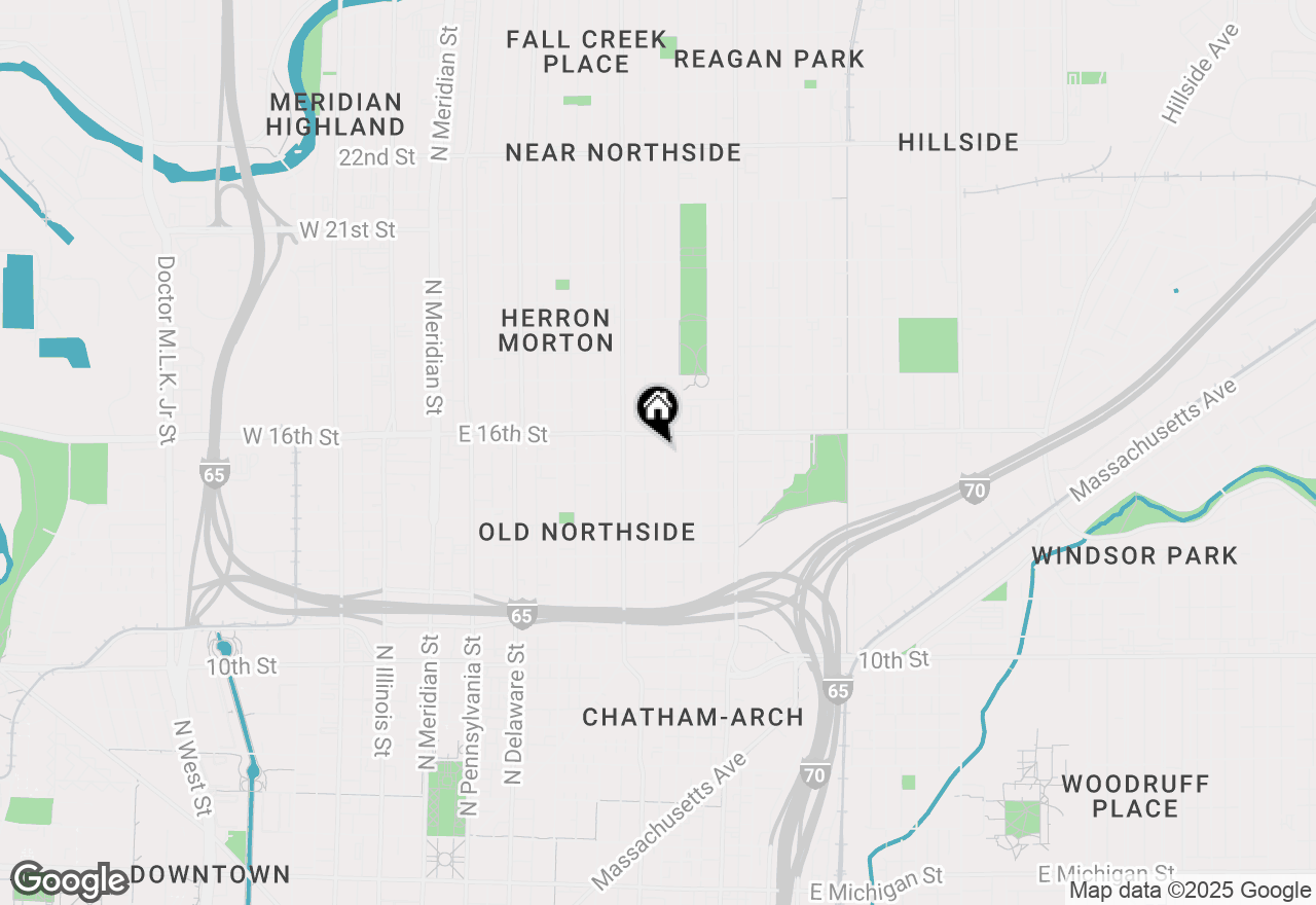 Map of 1548 N Park Avenue, Indianapolis, IN 46202