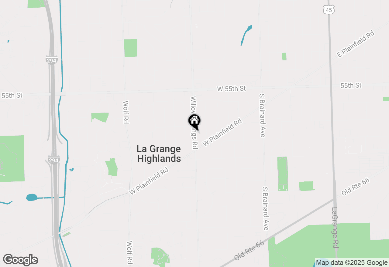 Map of 5736 Willow Springs Road, La Grange Highlands, IL 60525