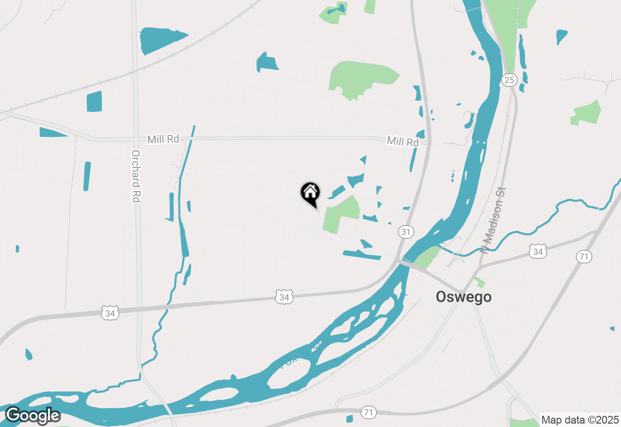 Map of 107 Eisenhower Drive, Oswego, IL 60543