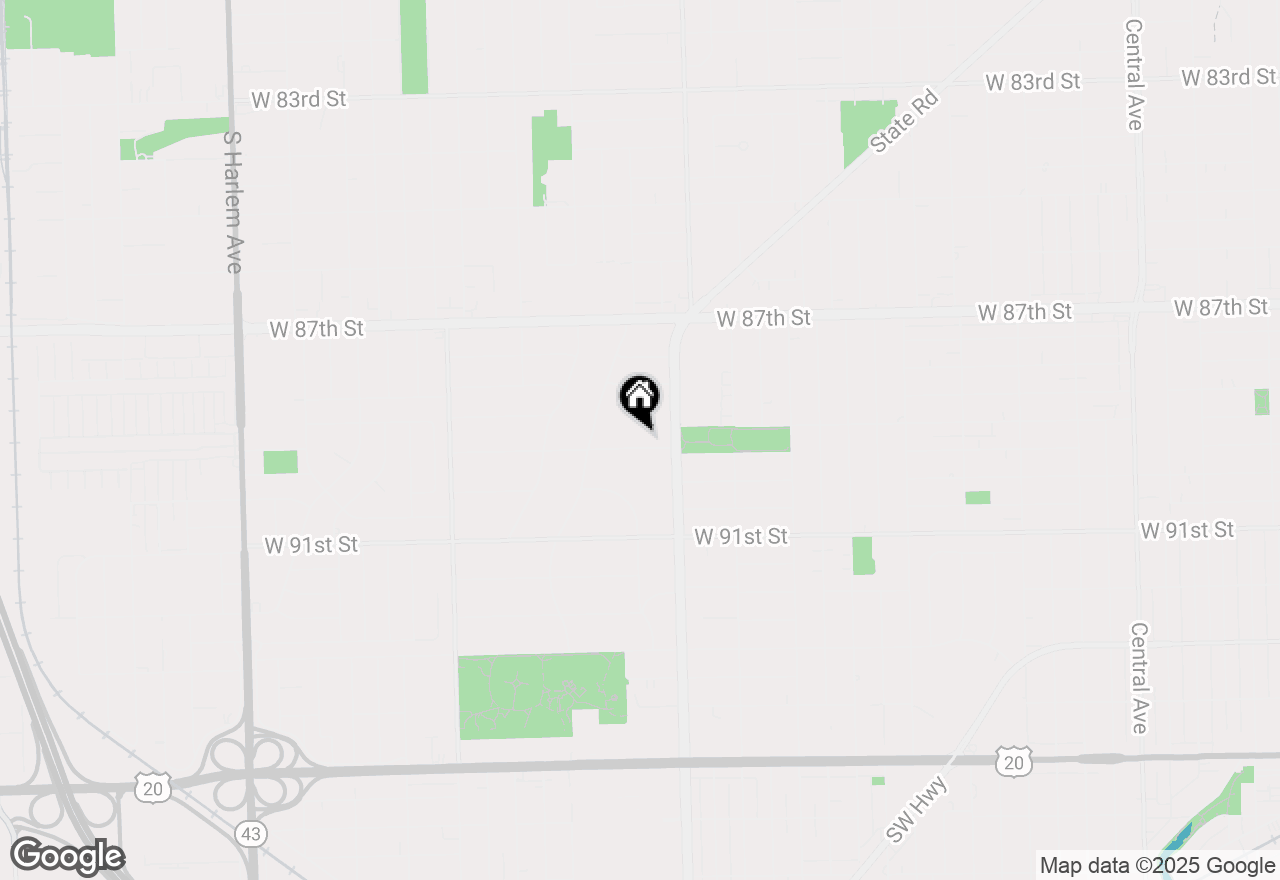 Map of 6410 89th Place, Oak Lawn, IL 60453