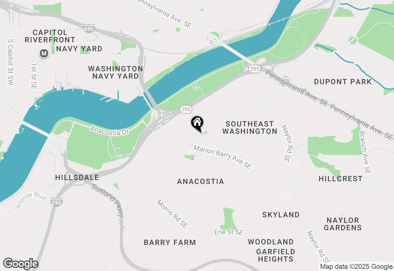 Map of 1444 T Street Se, Washington, DC 20020