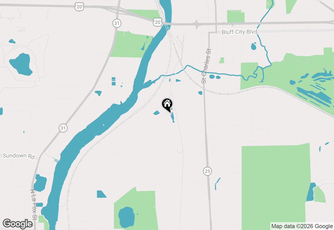 Map of 1609 Deer Pointe Drive, South Elgin, IL 60177
