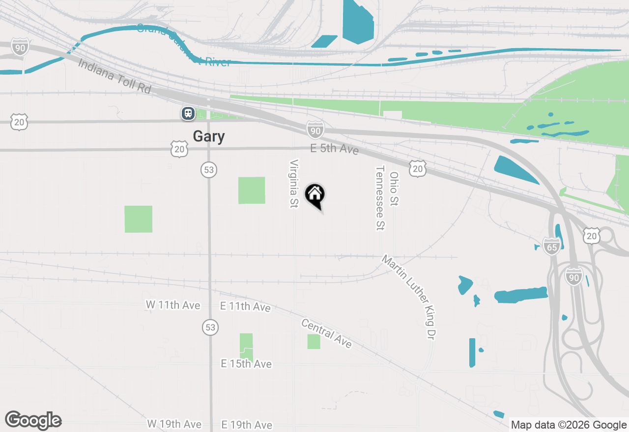 Map of 735 Carolina Street, Gary, IN 46402