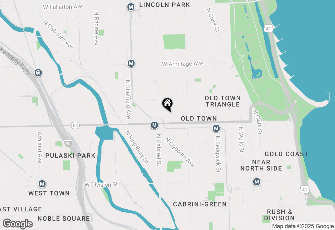 Map of 1637 N Burling Street, Chicago, IL 60614