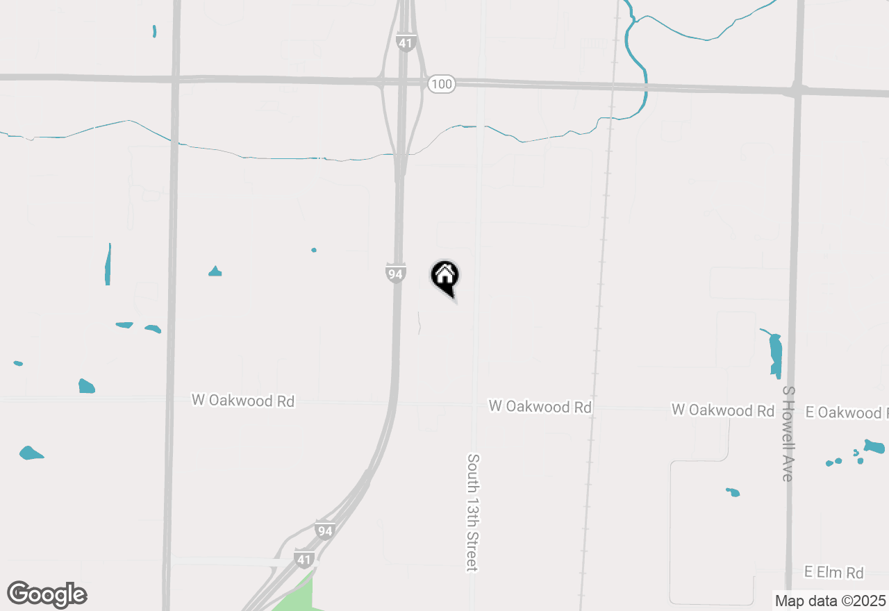 Map of 1414 W Daniel Ln, Oak Creek, WI 53154