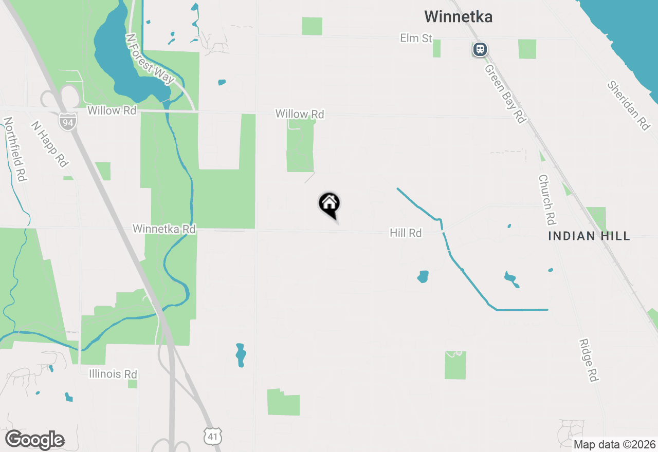 Map of 105 De Windt Road, Winnetka, IL 60093