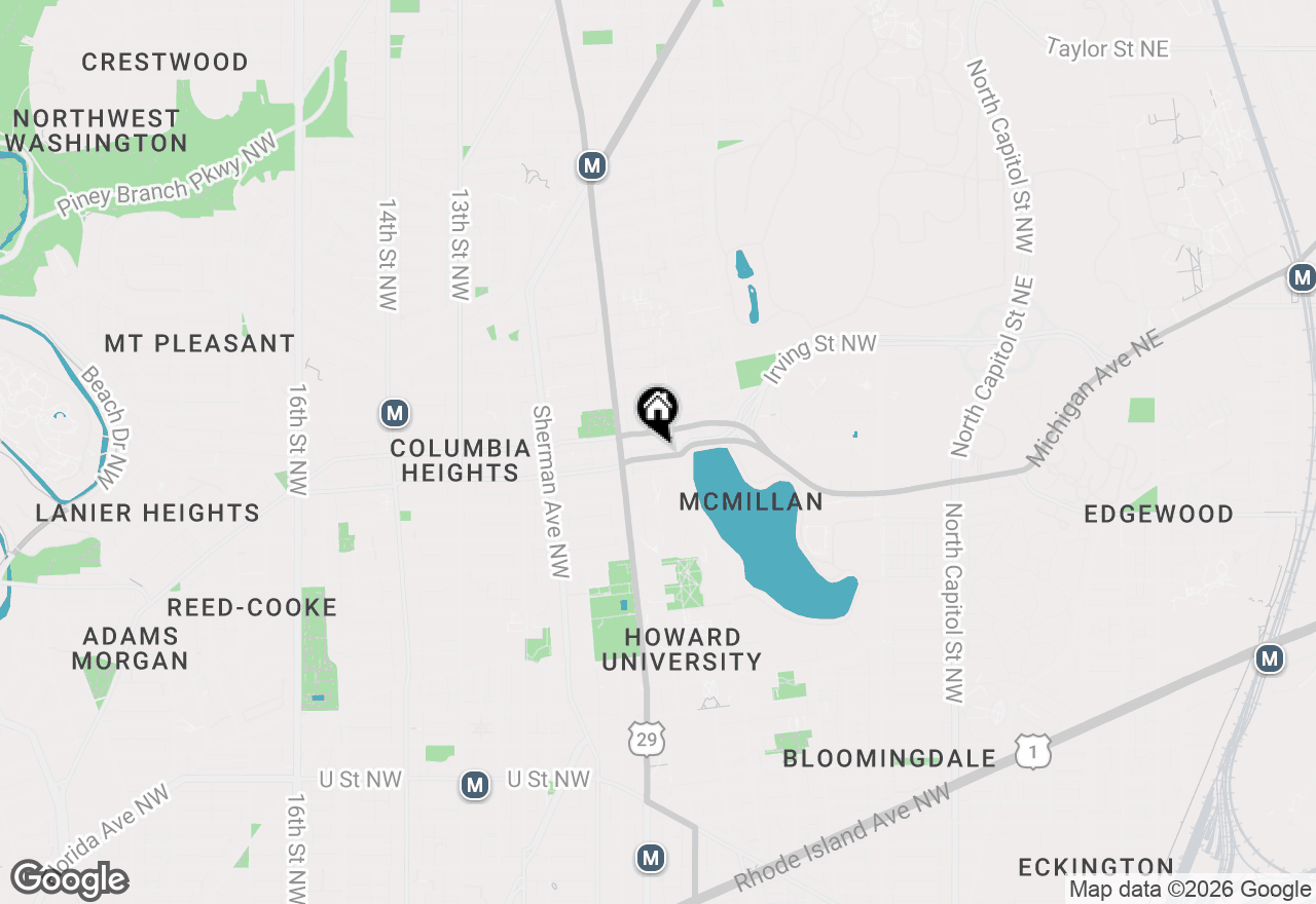 Map of 519 Harvard Street Nw, Washington, DC 20001