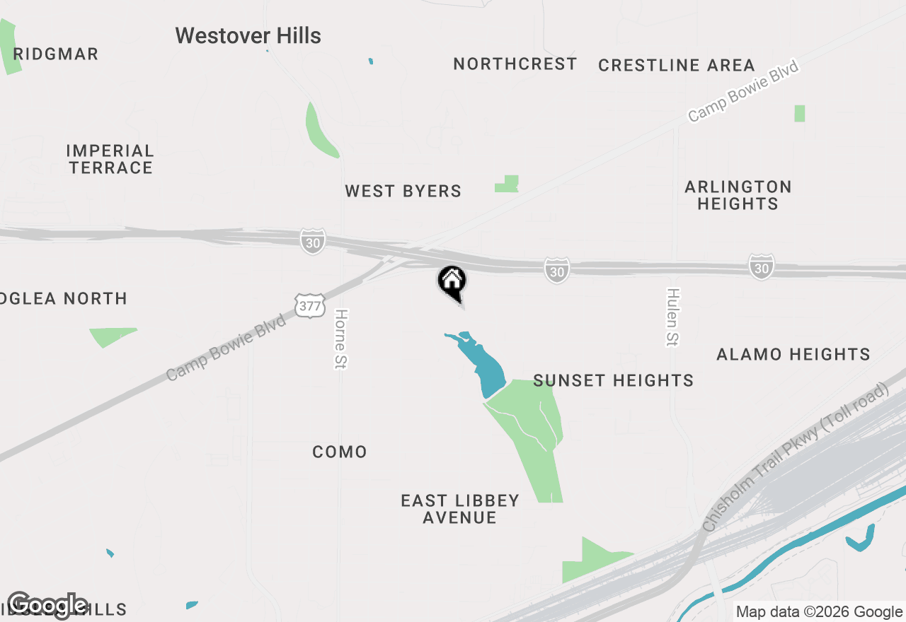 Map of 5307 Lovell Avenue, Fort Worth, TX 76107