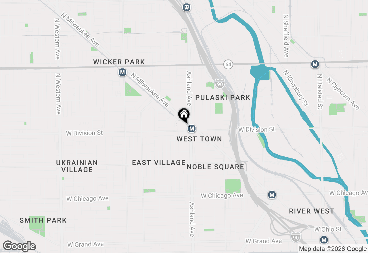 Map of 1624 W Division Street #404, Chicago, IL 60622