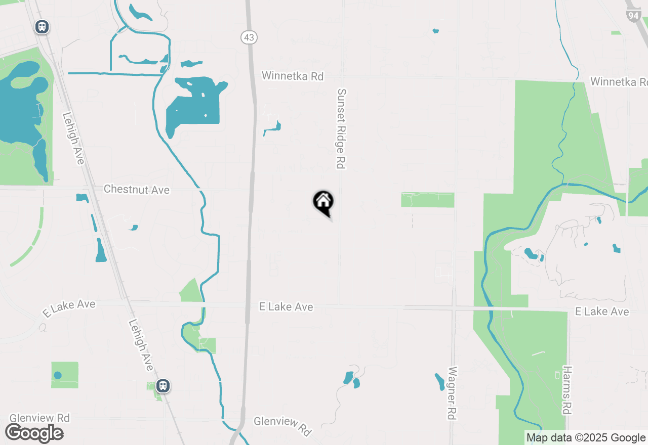 Map of 1329 Glenwood Avenue, Glenview, IL 60025