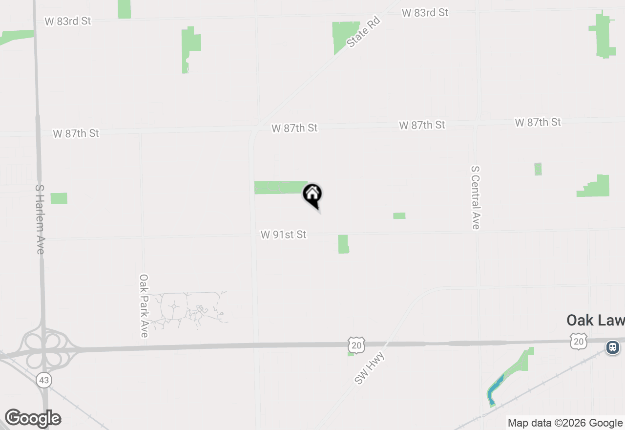 Map of 9013 Melvina Avenue, Oak Lawn, IL 60453