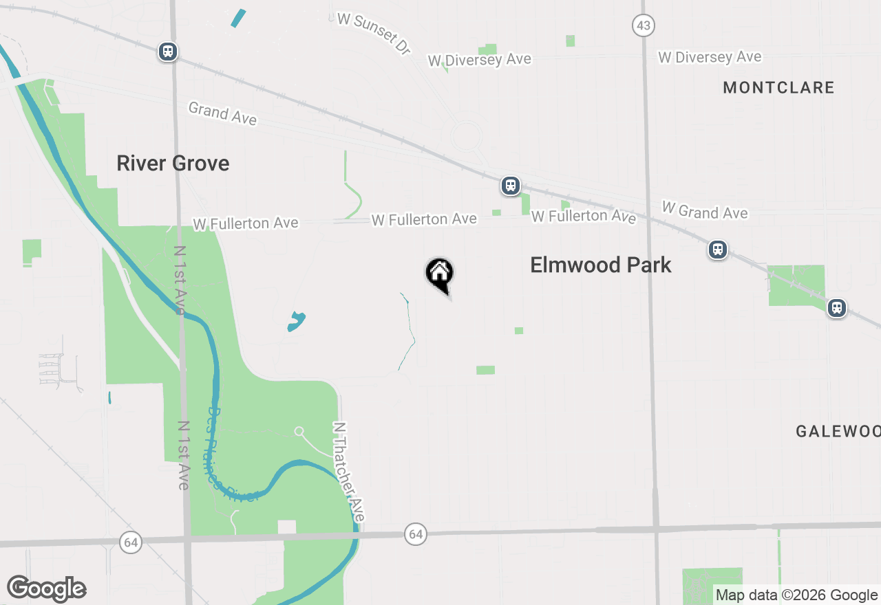 Map of 2145 N 77th Court, Elmwood Park, IL 60707